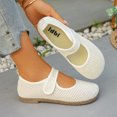 thumbnail image 3 of EKVAHL Women's Orthopedic Mesh Mary Jane Flats, Woven Walking Sneakers, Hook Loop Strap Summer Outdoor Daily Casual Trainers White, 3 of 3