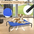 thumbnail image 2 of PHYEX Raised Dog Bed for Small Dogs, Breathable Dog Cot Bed for Summer, 33" L x 19" W x 7.5" H, Blue, 2 of 7