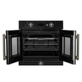 thumbnail image 4 of Forno Asti 30-Inch French Door Electric Wall Oven in Black & Antique Brass, 3.68 cu. ft. True Convection, 3,600W, Air Fry, Sous Vide, Self-Clean, 4 of 9