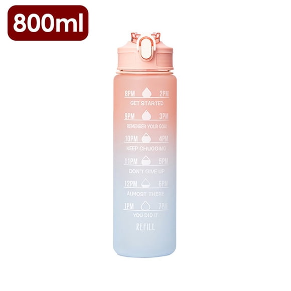 Bouteille d'Eau 1 Litre Bouteille d'Eau de Sport Motivationnelle Bouteilles Étanches pour Boire Extérieur Voyage Gym Mise en Forme Cruches pour Cuisine