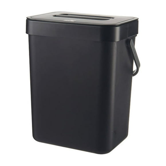 tredstone Poubelle Bac à Déchets Corbeille Gain de Place Format Compact Polyvalent Recyclage des Aliments Recycler Gadget de Cuisine Bacs à Ordures Noir