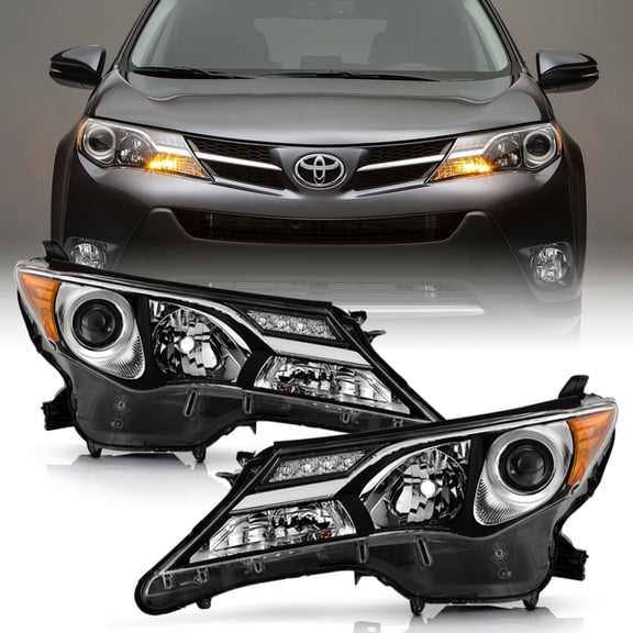 For 2013 2014 2015 Toyota RAV4 RAV-4 Headlights Left Right Replacement Headlamps