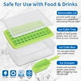 thumbnail image 2 of Ice Cube Tray with Lid and Bin for Freezer, Easy Release 55 Nugget Ice Tray with Cover, Storage Container, Scoop. Perfect Small Ice Cube Maker Tray & Mold. Flexable Durable Plastic, BPA Free, 2 of 6