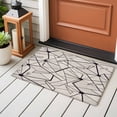 thumbnail image 5 of Medieval Washable Small Entryway Area Rugs 2'x3', Irregular Black Stripes Abstract Artistic Retro Low Pile Throw Rug Non-Slip Sturdy Edge Binding Carpet for Front Door Floor Room Entry, 5 of 9
