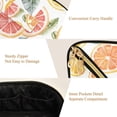 thumbnail image 5 of FORMRS Makeup Bag Travel Cosmetic Organizer for Women Fold Flat Zipper Pouch with Handle, Candy Grapefruit Slices, 5 of 8