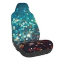 thumbnail image 1 of Wukai Colorful Rainbow Glitter Full Set Car Seat Covers with Soft Padding Universal Auto Front Seats Protector and Cushion Mat, 1 of 5
