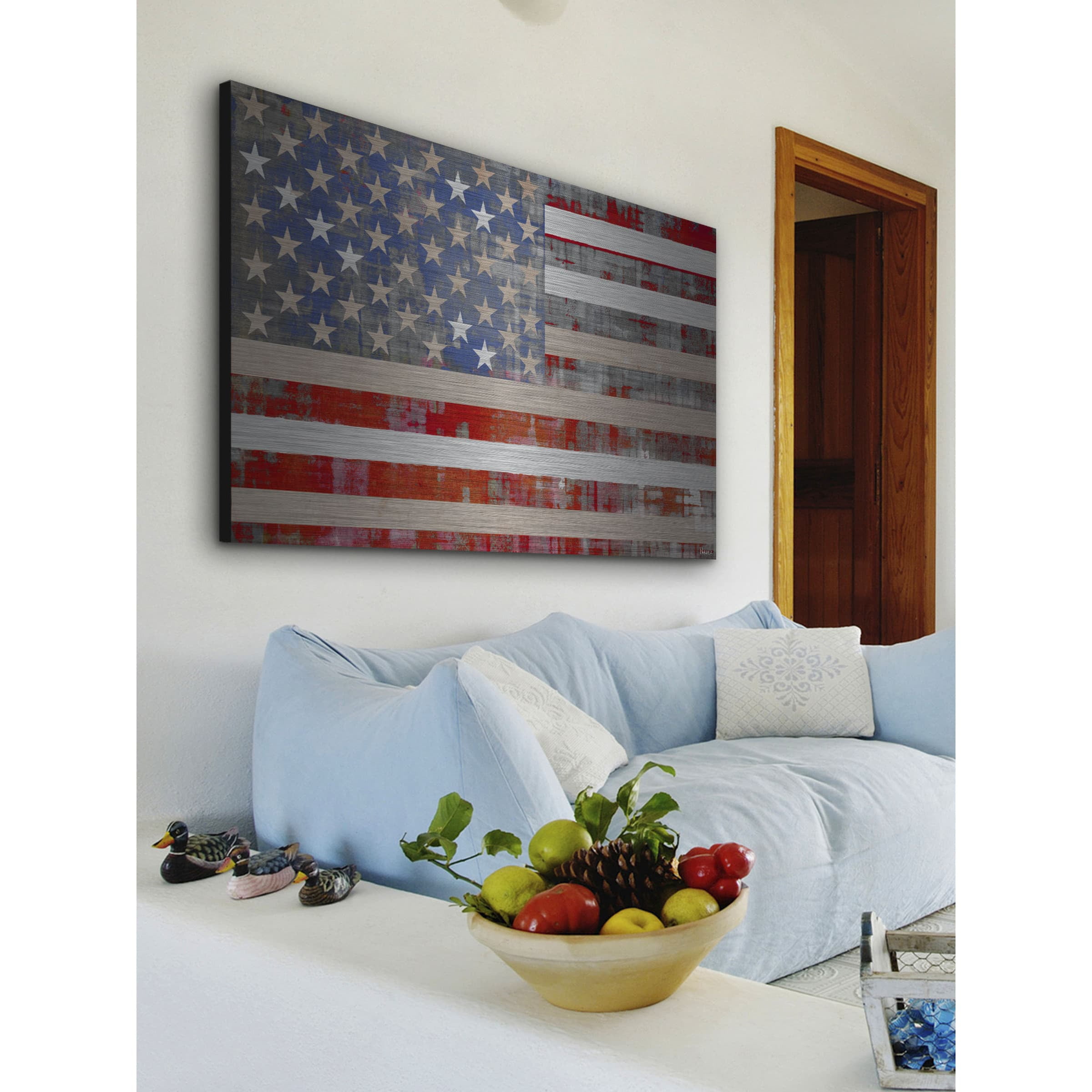 Parvez Taj  'American Dream' Painting Print on Brushed Aluminum 24 x 16