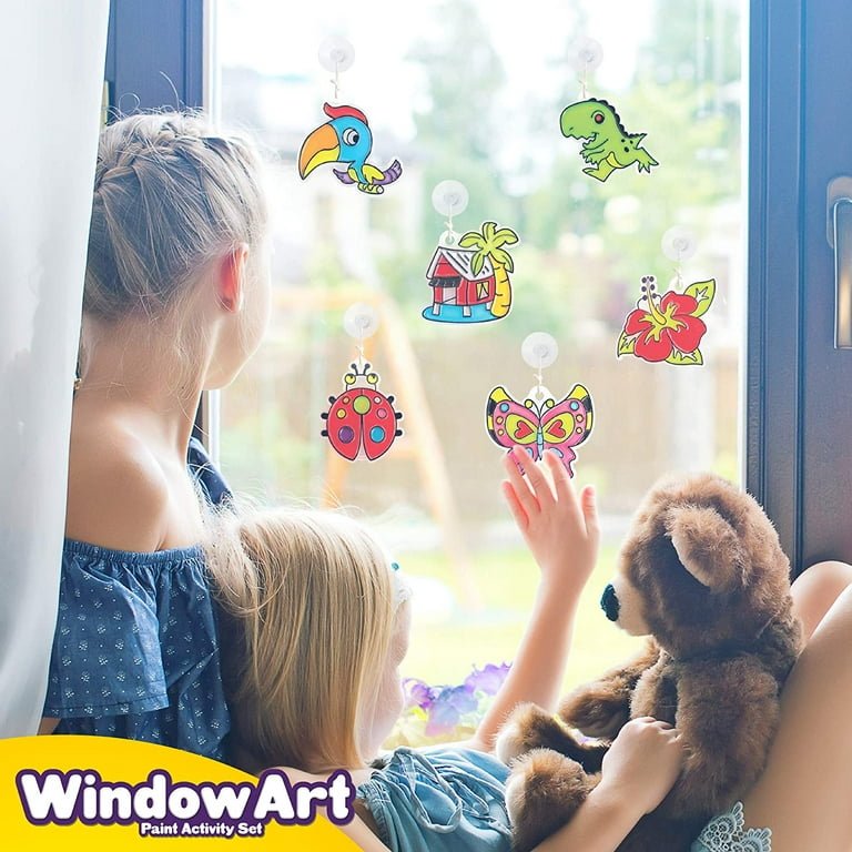 KOKO AROMA create Your Own Window glitter Paint Art Suncatcher craft Kit-Boys  girls-Toys Age 6-12 Toddler Maker for Kids-24] Sun catchers12