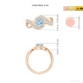 thumbnail image 5 of Angara Natural 0.72 Ct. Aquamarine with Diamond Infinity Ring in 14K Rose Gold for Women (Ring Size: 12), 5 of 10