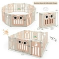 thumbnail image 3 of Gymax 14-Panel Baby Playpen Kids Activity Center Foldable Play Yard w/ Lock Door Pink, 3 of 10