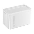 thumbnail image 2 of AuroraX Contemporary Tissue Box Cover Rectangle Cute White Facial Tissue Box Holder with Storage Shelf Wall Hanging Solid Napkin Dispenser for Bathroom,Toilet, 2 of 6