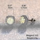 thumbnail image 2 of White Gold Plated Created Blue Purple Rose Diamond Stud Earrings Xq-ps721, 2 of 3