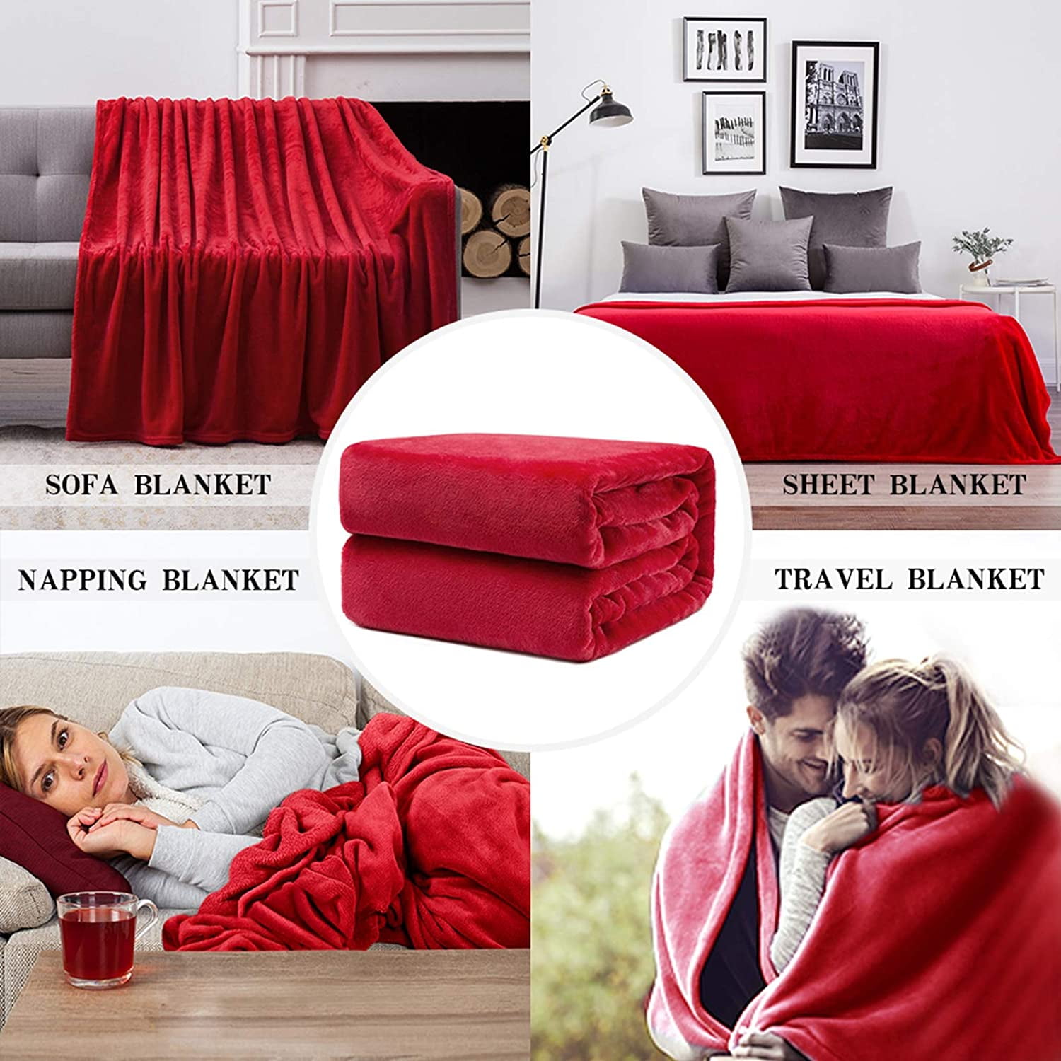 IGUOHAO Fleece Throw Blanket Soft Flannel Cozy Turquoise Bed Blanket Fuzzy Plush Warm for Couch Sofa Bed Throw Size 50 x60 Walmart