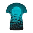 thumbnail image 5 of Women Short Sleeve Thin section Loose Fitting Fashion Durable Christmas gift Leisure Fashion Drawstring Printed Loose Sexy Lining Khaki Trendy Short Sleeve Size XL, 5 of 5