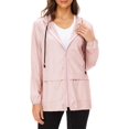 thumbnail image 4 of HAHDAXIA Women Raincoat Lightweight Waterproof Rain Jacket Packable Cycling Jacket Windbreaker for Outdoor, 4 of 7