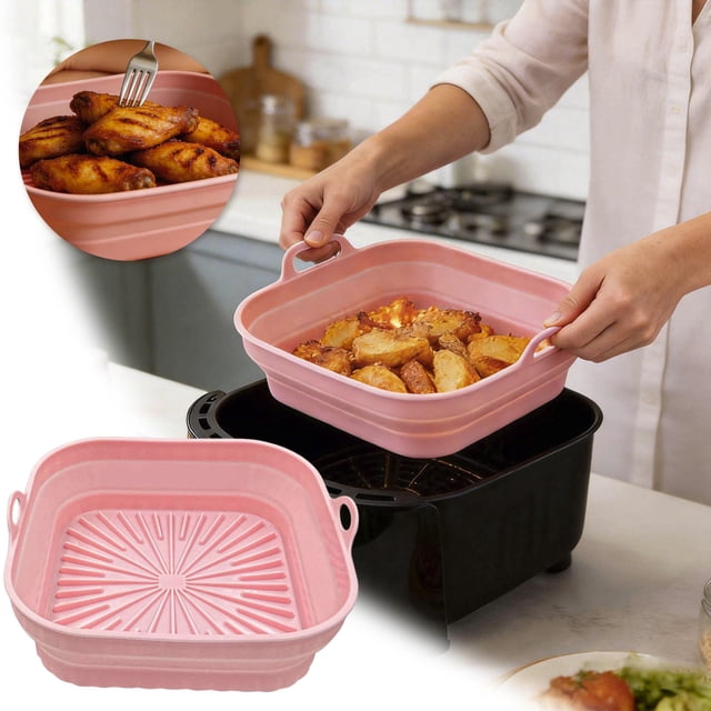 Doublures en Silicone pour Friteuse à Air Chaud 2026 Amélioré Silicone pour Friteuse à Air Réutilisable Silicone de Qualité Alimentaire Four Plateau de Cuisson Réutilisable Four