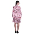 thumbnail image 4 of Moomaya Printed Womens Kimono Sleeve Robes Satin Silk Getting Ready Bridal Robe Coverup, 4 of 7