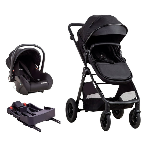 Travel System Bebesit Sunset Isofix Negro Asiento Auto Base Isofix Reclinable Compacto Desde Nacimiento