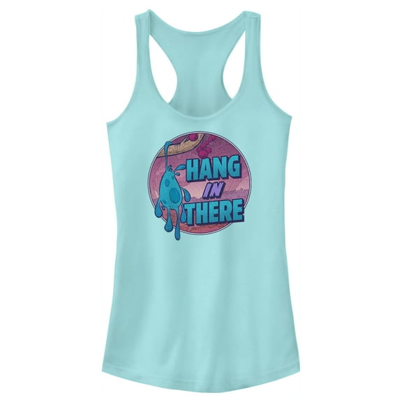 Junior's Strange World Splat Hang in There Racerback Tank Top Cancun Large