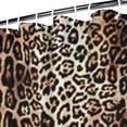 thumbnail image 3 of Brown and Black Leopard Print Shower Curtain 72"x84" ,Bathroom Decorative Shower Curtains Set with 12 Hooks,Modern Waterproof Washable Shower Curtain, 3 of 6