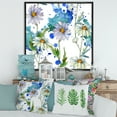 thumbnail image 2 of Designart 'Daisies With Green Leaves and Background' Traditional Framed Canvas Wall Art Print, 2 of 5