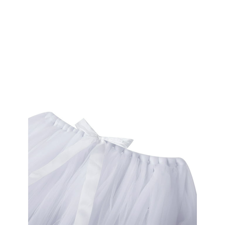 wybzd Women Princess Bubble Skirt, Girls Mesh Long Overskirt Performance  Photography Clothing Tie Up Waist Half Skirt Coffee 