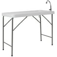 thumbnail image 6 of Flash Furniture Wesley 4' Portable Fish Cleaning Table/Folding Camping Table with Sink, White, 6 of 15