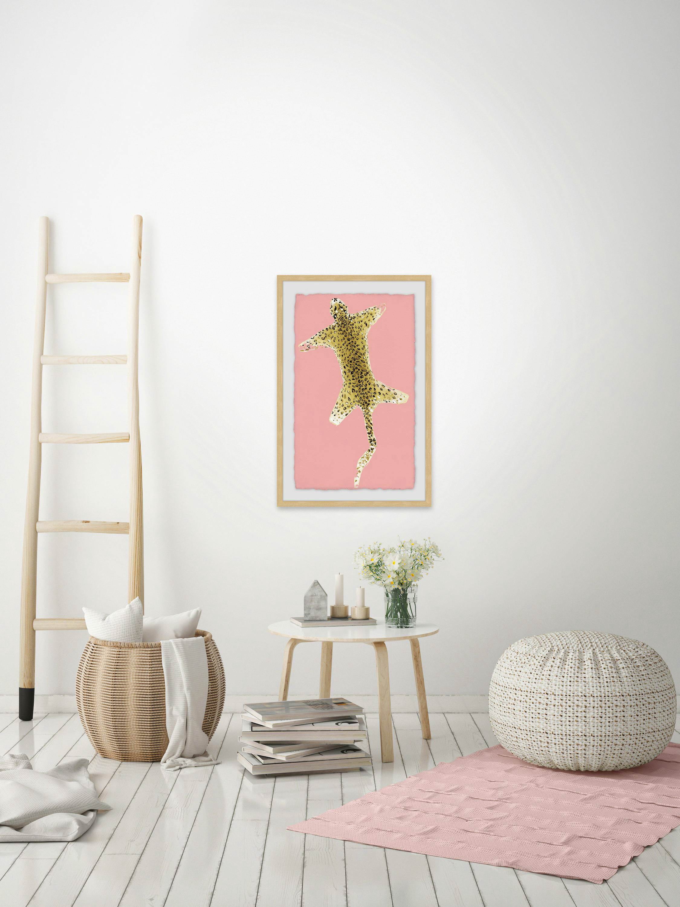 Cheetah Carpet Framed Painting Art Print, 12.00" x 1.50"