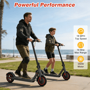 OBX OBX 350W Electric Scooter for Adults: 18 MPH, 16 Mile Range, 8.5 Solid Tires, Foldable Portable E-Scooter for Commute,UL Certified