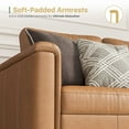 thumbnail image 4 of SITJOY 118" Faux Leather Modular Sectional Couches with Storage, Convertible 5 Seat L-Shaped Sectional Sofa with Ottoman for Living Room, Brown, 4 of 8