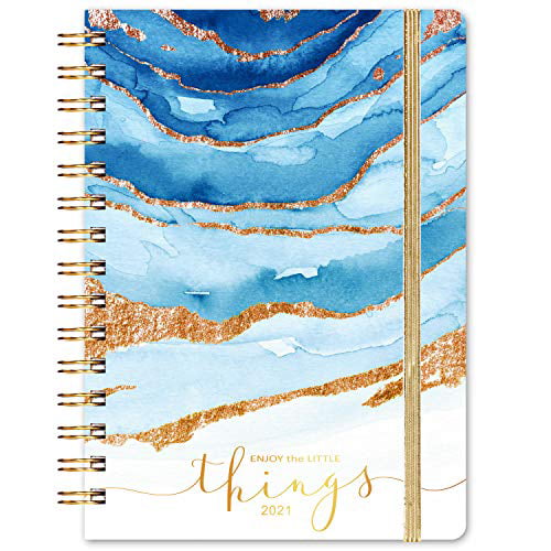 Jan - Dec 6.3" x 8.4" 2021 Weekly & Monthly Planner with Tabs 2021 Planner 