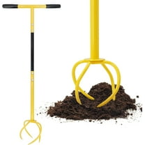 Manual Twist Tiller for Gardening, Garden Claw Hand Tiller with Ergomomic Handle, Steel Cultivator Tiller Lawn Aerator