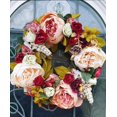 thumbnail image 2 of Corona de puerta de flores de peonía artificial Li build 30 cm primavera verano decoración hogar, 2 of 5