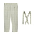 thumbnail image 3 of Odeerbi Toddler Boys Formal Suit Pants Detachable Overall Pants Cute Solid Color Casual School Uniform Straps Pants, 3 of 4