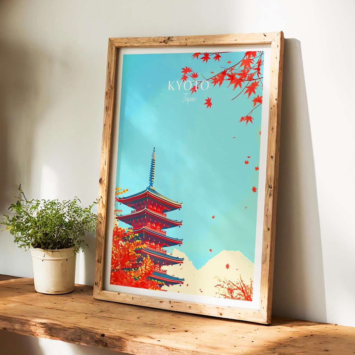 Kyoto Travel Poster Japan Wall Art The Perfect Gift And A Lasting Travel Memory Art Print