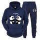 thumbnail image 3 of Conjunto de chándal con capucha para mujer, ropa deportiva con estampado de animales bonitos, chándal con capucha y pantalones deportivos, 3 of 5