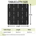 thumbnail image 2 of Black White Moon Eye Star Geometry Pattern Square Fitted Tablecloth with Elastic Edge,Square Table Cover,Washable Elastic Table Cover for Home Kitchen Party Decor 36"x36", 2 of 6