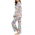 thumbnail image 5 of Censtreet Women's Pajama Set, 2 Piece Lounge Outfits Printed Sleepwear Fall Long Sleeve Long Pant Ladies Pjs, 5 of 7