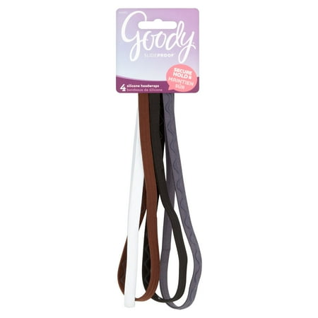 Goody Slide-Proof Silicone Headwraps, 4 count