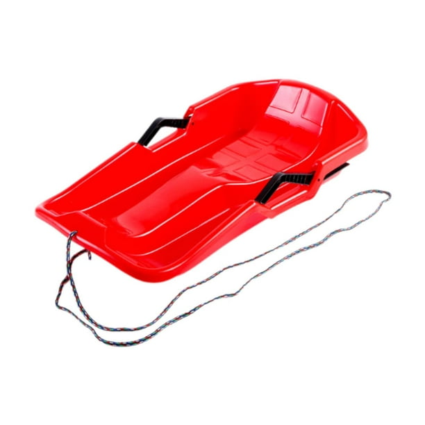 Trineo de nieve para niños, trineo velocista de descenso, trineo de nieve resistente con freno para nieve Rojo