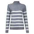thumbnail image 3 of Women's Striped Color Block Fall Winter Sweater 2025 Crewneck Long Sleeve Sweaters Trendy Casual Knit Pullover Tops, 3 of 7