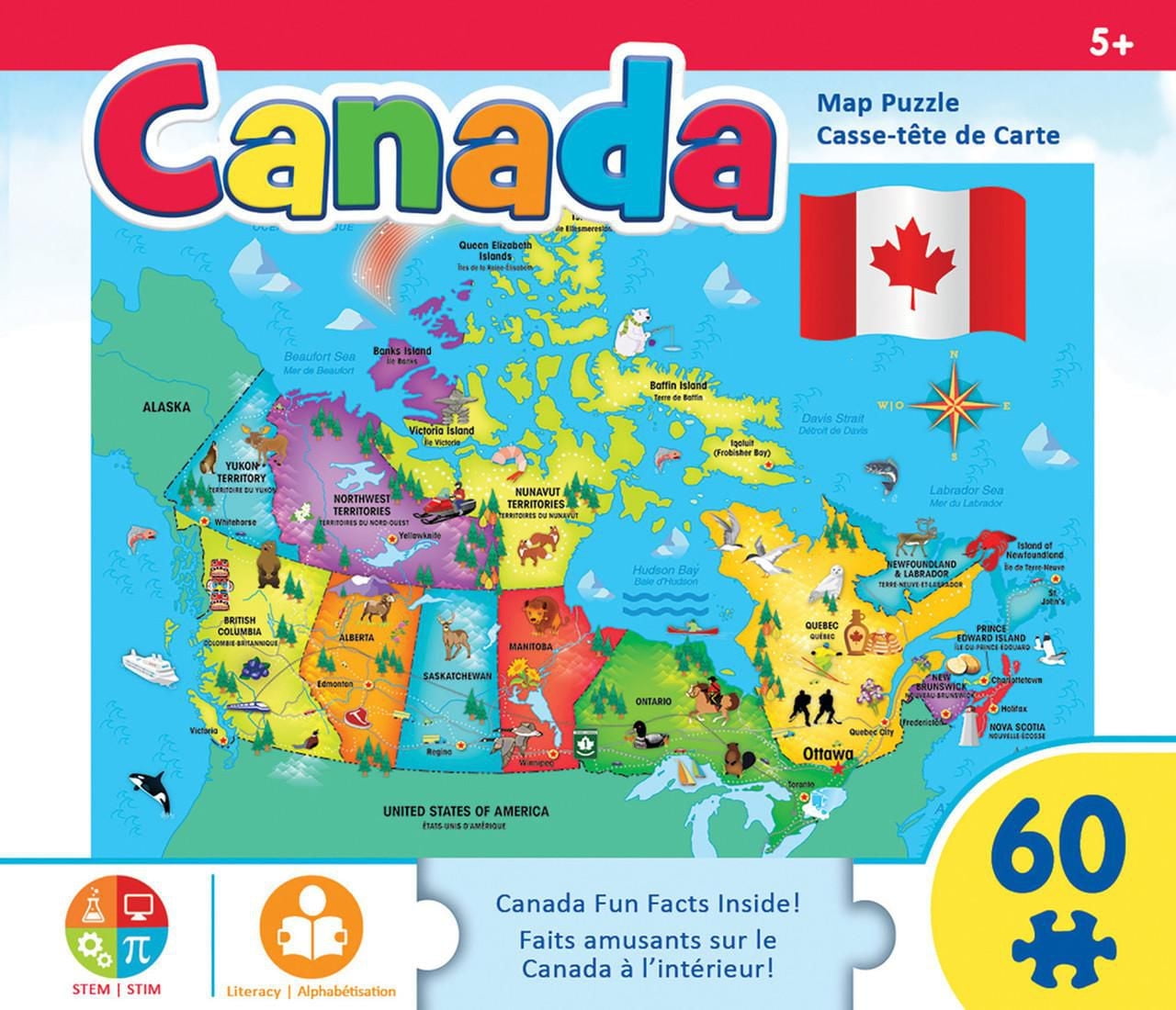 MasterPieces Puzzle Company Canadian Map 60 Piece Jigsaw Puzzle