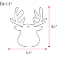 thumbnail image 2 of 26 Units Acrylic Christmas Ornaments Elk 1/8" Thick - Clear or Solid Color - (Size 5.5") Made in USA, 2 of 5
