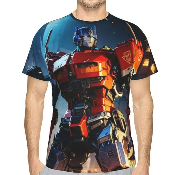 Transformers Mens 3d Print Casual Short Sleeve T Shirts Tee Tops