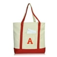 thumbnail image 4 of DALIX Initial Tote Bag Personalized Monogram Red Zippered Top Letter - A, 4 of 7