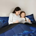 thumbnail image 5 of Feelyou Game Console Lover Bedding Comforter Set, Modern Honeycomb Geometric Twin Comforter Sets, Teen Boy Girl Kid Reversible Bedding Set, Breathable Home Decor, 2-Piece, 5 of 8