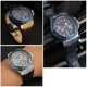thumbnail image 5 of Correa de reloj de cuero genuino de alta calidad para hombres para Guess W0247G3 W0040G3 W0040G7 Correa de reloj de piel de vaca azul, 5 of 5