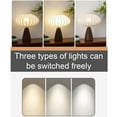 thumbnail image 3 of Solid Wood Fabric Small Table Lamp - USB Powered Mood Light for Bedroom, Living Room, and Home Decor - Compact Night Light - 1 Piece, 3 of 5