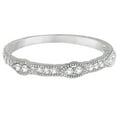 thumbnail image 3 of Pave Set Vintage Stacking Diamond Ring Band 14k White Gold (0.15ct), 3 of 3