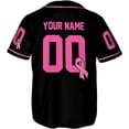 thumbnail image 2 of Lotusprinthandmade Personalized Breast Cancer Warrior Unisex Baseball Jersey XS-5XL Multicolor, 2 of 5
